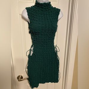 Never worn dark green dress cutout on both sides party dress cocktail dress